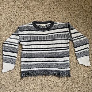 Moon River Black and White Knit Sweater